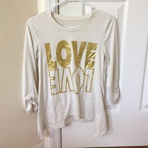 LOVE White Long Sleeve Tee